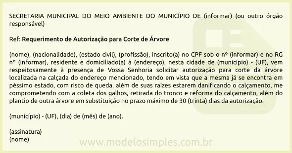 Licença para corte de árvore Curitiba